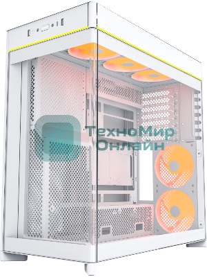 Компьютерный корпус Montech HS02 PRO белый без БП ATX 4x140мм 2xUSB 3.0 audio bott PSU