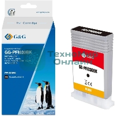 Картридж струйный G&G GG-PFI030BK PFI-030BK черный (55мл) для Canon imagePrograf TA-20/30 TM-240/340