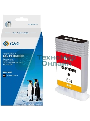 Картридж струйный G&G GG-PFI030BK PFI-030BK черный (55мл) для Canon imagePrograf TA-20/30 TM-240/340