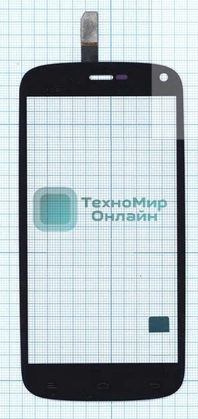 Сенсорное стекло (тачскрин) для Fly IQ4410 Quad Phoenix, черное