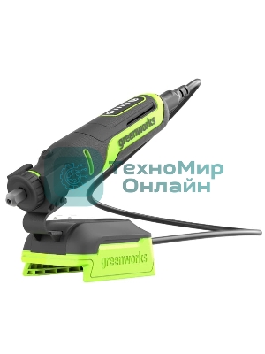 Прямошлифовальная машина (гравер) аккумуляторный GreenWorks G24RT, 24V, бесщеточный, с принадлежностями 52 шт., без АКБ и ЗУ (3200807)