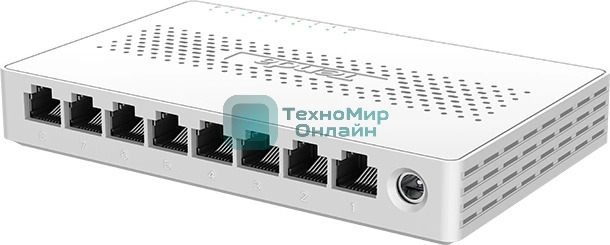 Коммутатор неуправляемый Tenda SM108, 8 портов, 8x2,5Gbит/с, настольный, пластиковый корпус