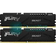 Оперативная память Kingston Fury Beast, DDR5, 32Gb (2x16Gb), 6000MHz, CL36, DIMM, с радиатором, черный