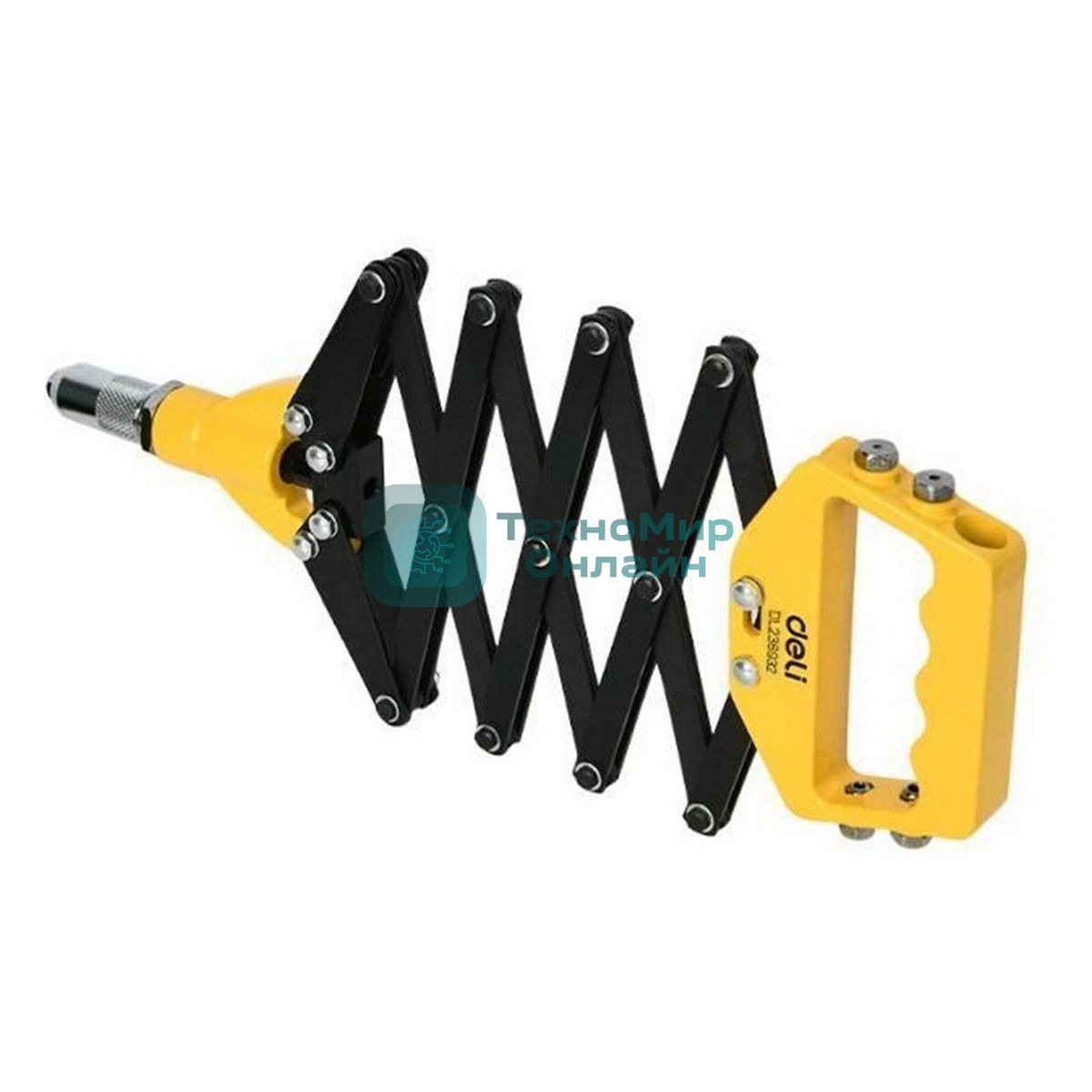 Заклепочник рычажно-складной Deli DL236932 815мм, диаметр 3,2/4,0/4,8/6,0/6,4 мм