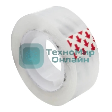 Клейкая лента канцелярская Silwerhof 481059 прозрачная, ширина 19мм, длина 33м 35мкр полипропилен спайка