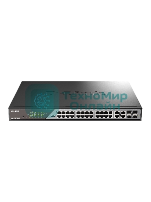 Коммутатор D-Link DSS-200G-28MPP/A1A, 24×1 Гбит/с + 4×1 Гбит/с Combo, настраиваемый