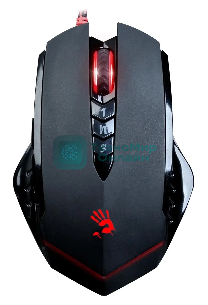 Мышь проводная A4Tech Bloody V8M Max черный, 12000 dpi, USB, кнопки - 10