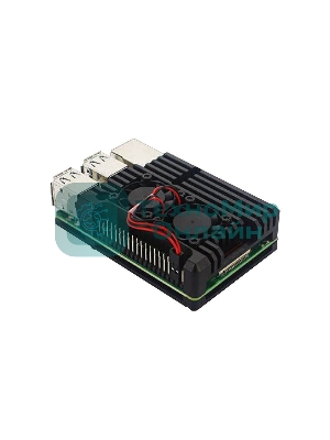 Корпус ACD черный Metal Aluminum Case with double Fans for Raspberry Pi 3B/3B+