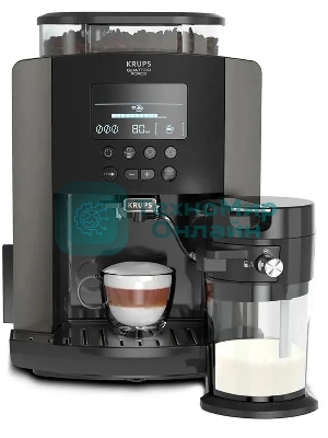 Кофемашина Krups Arabica Latte EA819E10 1450Вт черный/коричневый