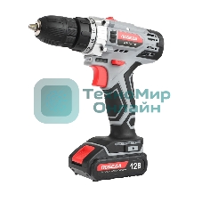 Дрель-шуруповерт Победа ДА-12/1Ли, 12В, 2,2 Ач, 3 Нм, щеточный