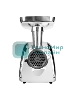 Мясорубка электрическая Centek CT-1602 Juice белый, 2000 Вт, 2.0 кг/мин, реверс, защита от перегрузки, металлический лоток, насадки - 5