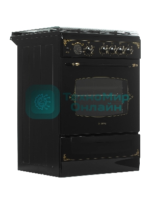 Плита газовая Gefest ПГ 6100-03 0179 черный, конфорок 4 шт, духовка 52 л, 60 см x 85 см x 60 см