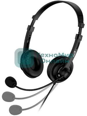 Гарнитура Genius HS-230U чёрный, проводная, USB