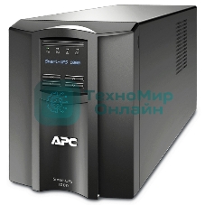 Источник бесперебойного питания APC Smart-UPS 1000VA/700W, Line-Interactive, LCD, Out: 220-240V 8xC13 (4-Switched), SmartSlot, USB, SmartConnect, черный, 1 year warranty (REP: SMT1000I)