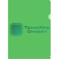 Папка-уголок Silwerhof Eco тисненый A4 пластик 0.12мм зеленый