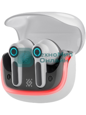 Наушники TWS Defender CyberDots 290 белый, внутриканальные, Bluetooth, до 4 ч