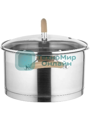 Кастрюля LARA LR02-340 Берлин 1,7 л 16x9 см нержавеющая сталь, с крышкой