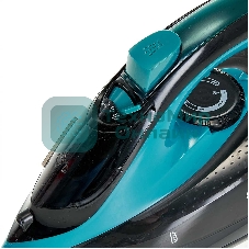 Утюг Delta Lux DE-3000 черный/бирюзовый, 2000 Вт, 20±5 г/мин, 130 г/мин, 320 мл