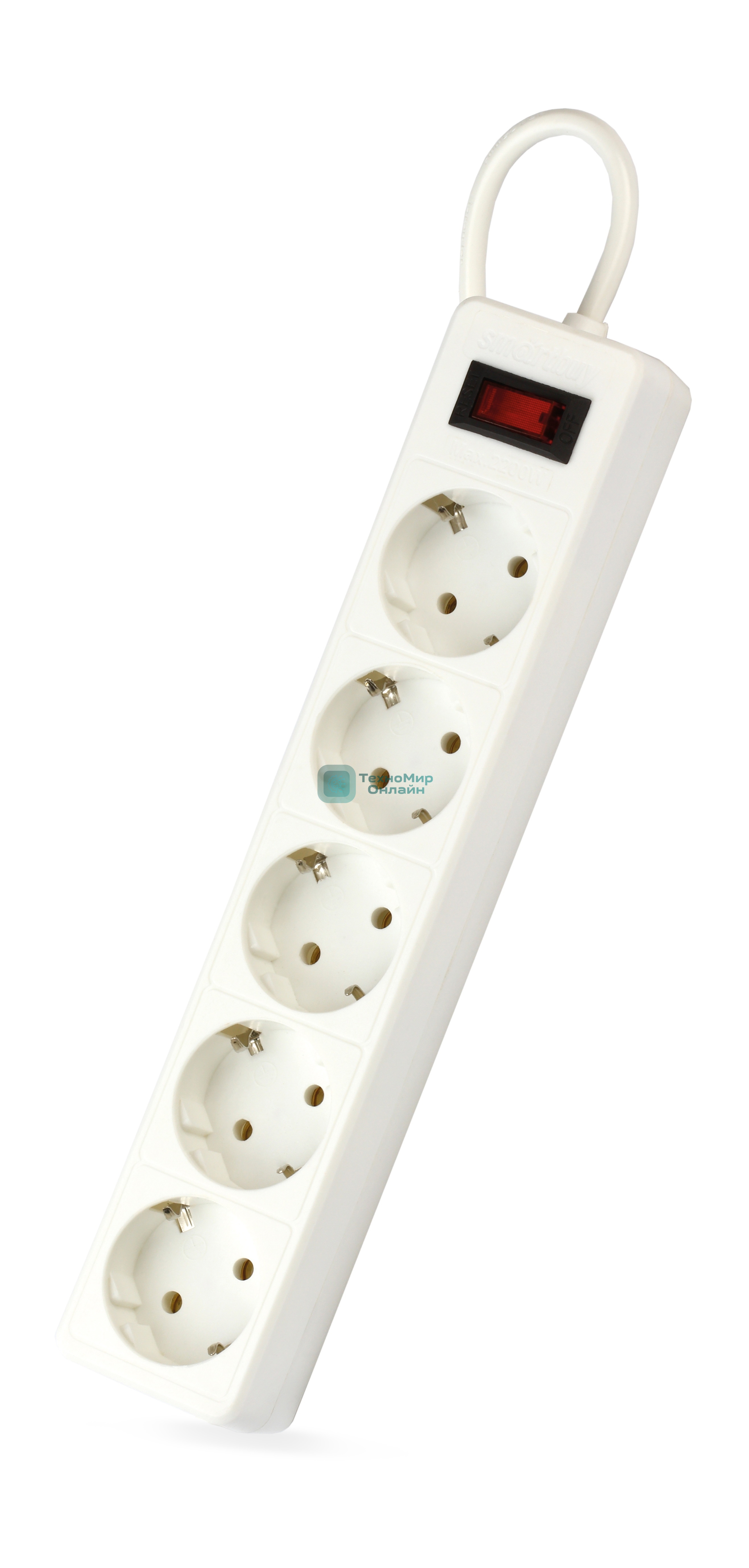 Сетевой фильтр Smartbuy (SBSP-50-W) - 5 роз х 5 м - белый