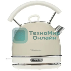 Чайник электрический Ariete Vintage 2877/03. Мощность 2000 Вт, объем 1.7 л, бежевый (6/48)