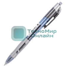 Ручка гелевая автоматическая Deli Arris EG08-BK прозрачный/серый, d=0.5мм, черные чернила, резиновая манжета