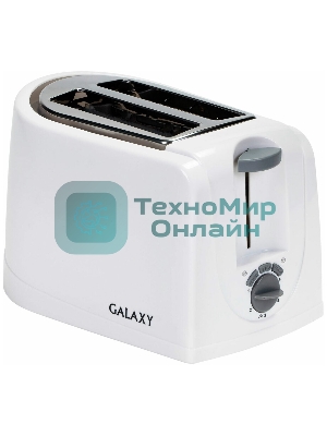 Тостер Galaxy GL 2906, белый, пластик, 850 Вт