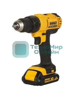 Дрель-шуруповерт DeWalt DCD771S2 18 В, 1,5 Ач, 42 Нм, щеточный
