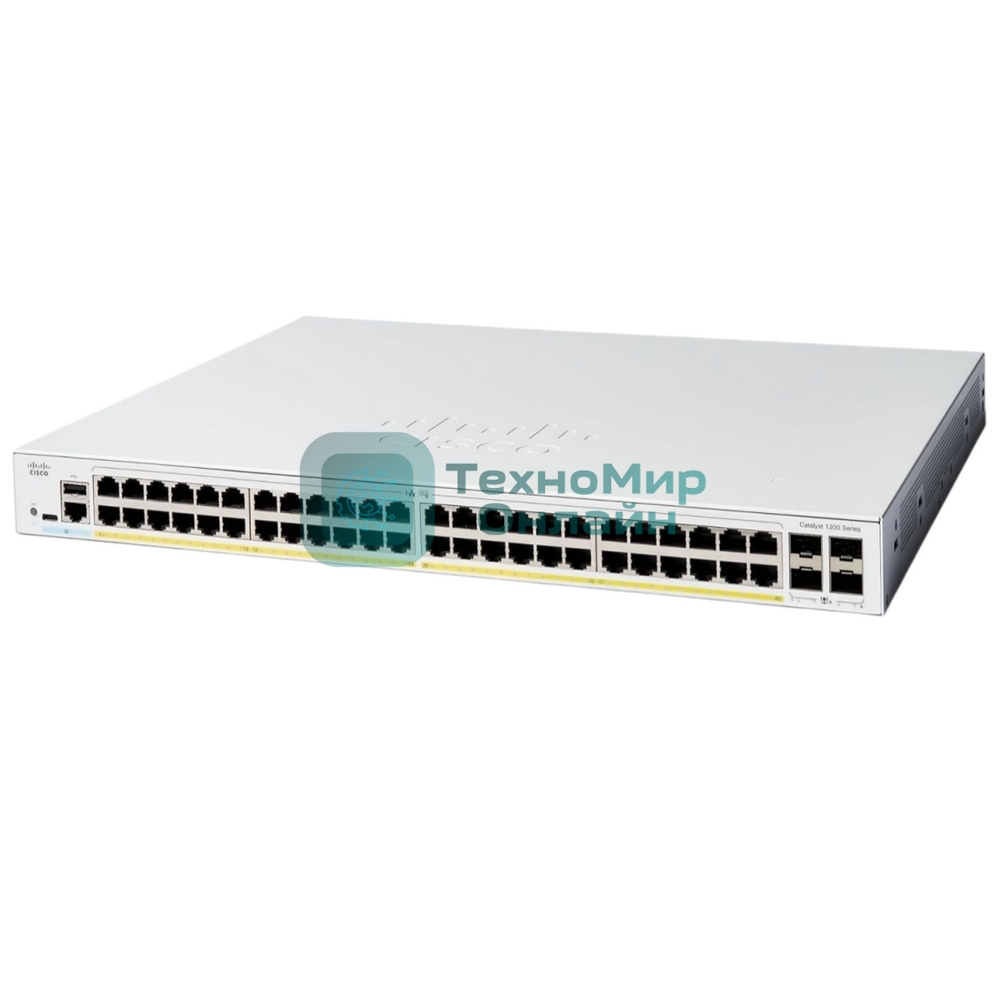 Коммутатор Cisco Catalyst C1200-48P-4X, 48×1 Гбит/с + 4×10 Гбит/с SFP+