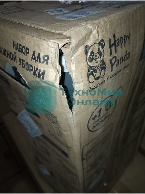 (Поврежденная упаковка) Набор для влажной уборки HP-MB08G Happy Panda с ведром с механизмом отжатия и насадкой графитовый