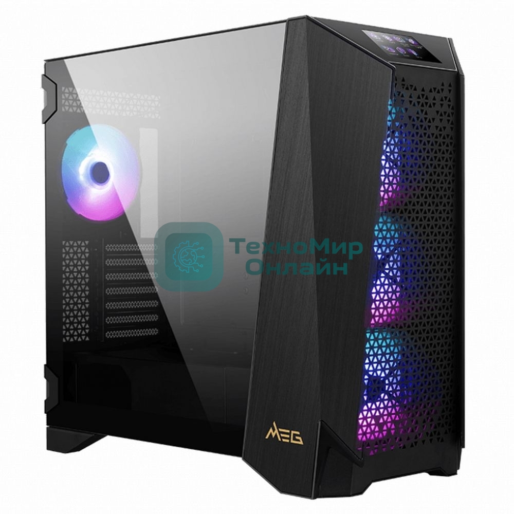 Компьютерный корпус MSI MEG PROSPECT 700R Mid-Tower, E-ATX, 2xUSB 3.2, 1xUSB-C, Audio I/O, 4x140 ARGb fan, Laminated Tempered Glass, (41556)