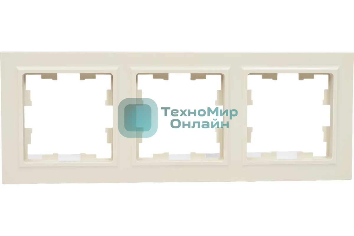 Рамка 3-местная IEK BRITE РУ-3-БрКр бежевый
