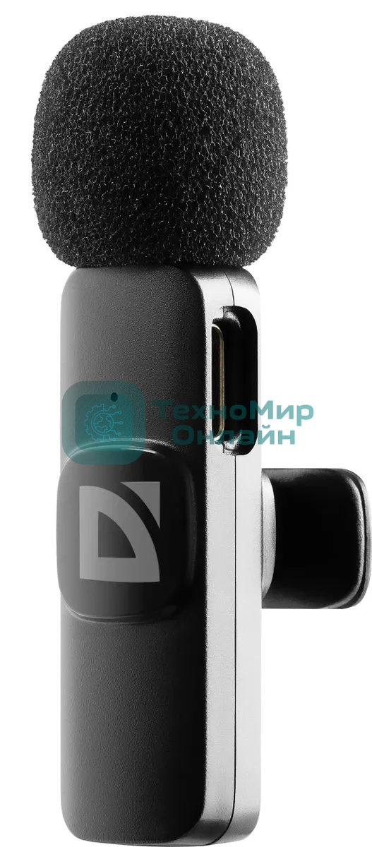 Петличный микрофон Defender Talky-137 wrls, черный, на прищепке, 1шт