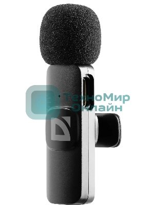 Петличный микрофон Defender Talky-137 wrls, черный, на прищепке, 1шт
