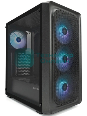 Компьютерный корпус XASTRA A407 4ARGb Black ATX/Mesh/tempered glass/4x120мм ARGb PWM fans/A407-4FC12A