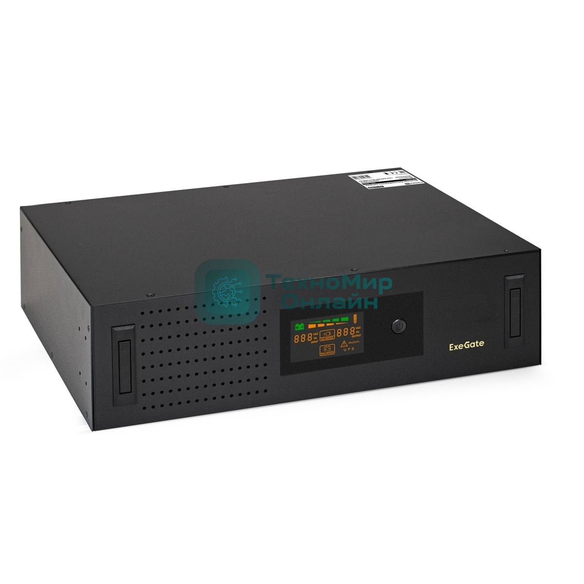 Источник бесперебойного питания ExeGate ServerRM UNL-3000.LCD.AVR.2SH.3C13.USB.3U 3000VA/1800W, Color LCD, AVR, 2*Schuko+3*C13, USB, 3U, установка в стойку, черный