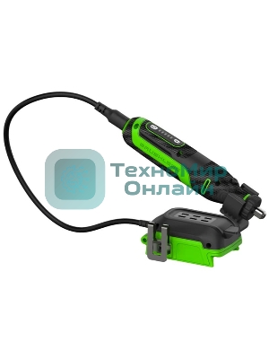 Прямошлифовальная машина (гравер) аккумуляторный GreenWorks G24RT, 24V, бесщеточный, с принадлежностями 52 шт., без АКБ и ЗУ (3200807)