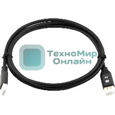 Кабель аудио-видео Cactus CS-DP-DP-1.4-2 DisplayPort (m)/DisplayPort (m) 2м. позолоч.конт. черный