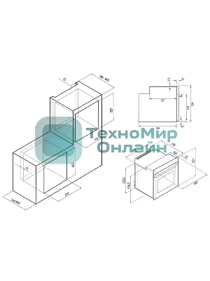 Духовой шкаф газовый Krona STRETTO 45 BL черный