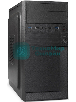Компьютерный корпус Minitower ExeGate BAA-105U2-01-AAA350 (mATX, БП AAA350 с вент. 8см, 2*USB+2*USB 3.0, аудио, черный)