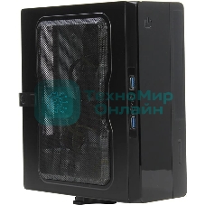 Компьютерный корпус Powerman EQ101BK slim ATX 200W Black 6117857 (8см Fan, 2* USB 3.0, Audio, PM-200ATX-PRO APFC)