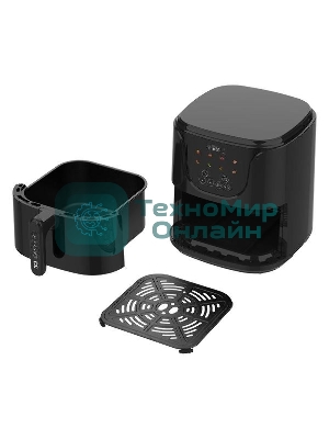 Аэрогриль BQ AF5011S черный Мощность 1500 Вт, Объем 5 л