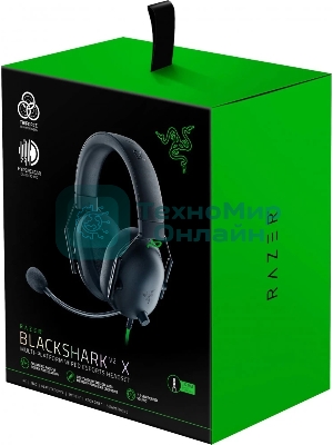 Гарнитура Razer Blackshark V2 X чёрный, проводная, 3.5 мм