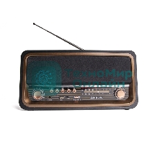 Радиоприемник портативный Сигнал БЗРП РП-336 черный/коричневый USB microSD