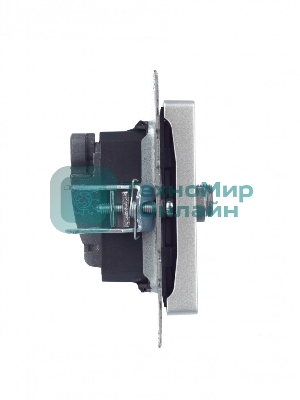 Розетка телевизионная двойная TV+SAT IEK BRITE РТВ/РСп12-БрА алюминий