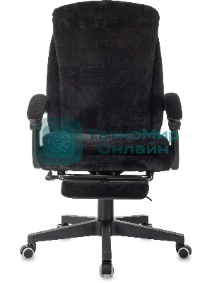 Кресло руководителя Бюрократ T-9950MSG-F Fabric черный Light-20, крестов. пластик, подст. для ног