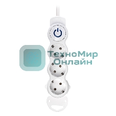 Удлинитель бытовой Smartbuy (SBE-16-3-10m-ZS) 3 роз х 10,0 м - белый