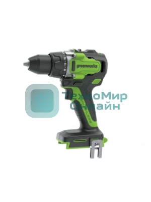 Дрель-шуруповерт аккумуляторная Greenworks GD24DD90 24V, 90 Нм, бесщеточная, 45/90Нм,2х4Ач,ЗУ,кор 3707507CUD
