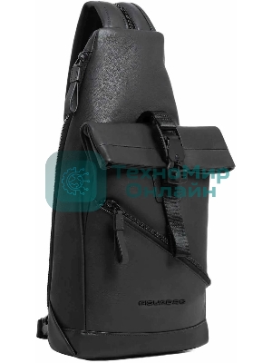 Рюкзак слинг Piquadro Harper CA6784AP/N черный кожа