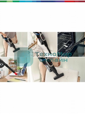 Пылесос вертикальный Bosch BCS931GAC серый, питание от аккумулятора, уборка сухая, пылесборник 0.4 л