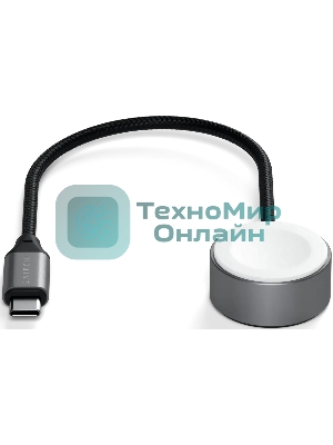 Кабель зарядный Satechi USB-C Magnetic Fast-Charging Cable для Apple Watch, серый космос